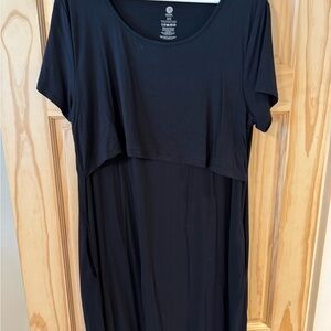 Kindred Bravely Black T-shirt Dress Short Sleeve Crew Neck